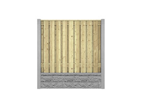 Hout beton schutting Duo Rots