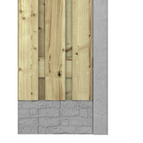 Hout beton schutting Duo Romaans