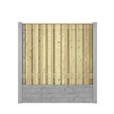 Hout beton schutting Duo Romaans