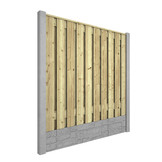 Hout beton schutting Duo Romaans