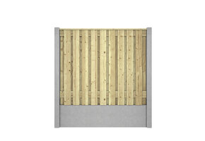 Hout beton schutting Duo Glad