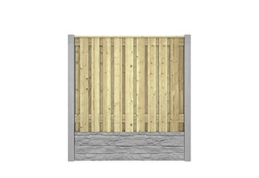 Hout beton schutting Duo Rock