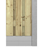 Hout beton schutting Duo Blokhut