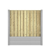 Hout beton schutting Duo Blokhut