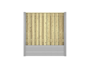 Hout beton schutting Duo Blokhut