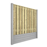 Hout beton schutting Duo Blokhut