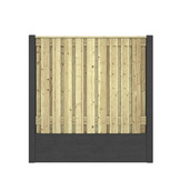 Hout beton schutting Duo Leisteen Antraciet