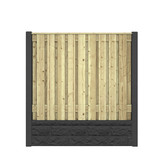 Hout beton schutting Duo Rots Antraciet