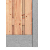 Red Class Wood hout beton schutting Duo Leisteen