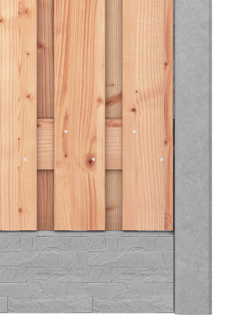 Red Class Wood hout beton schutting Duo Leisteen