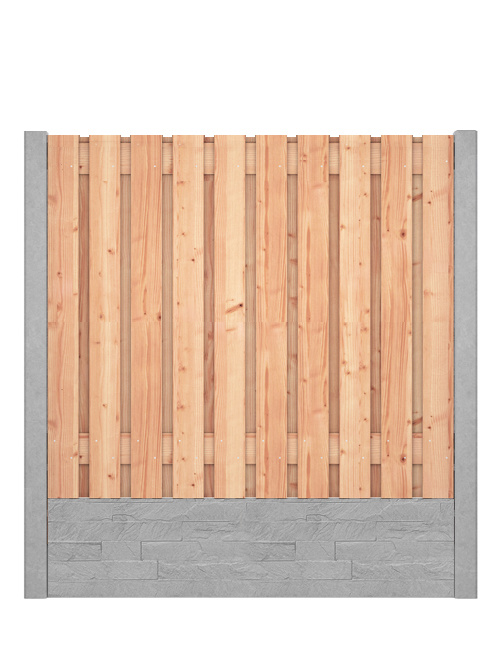 Red Class Wood hout beton schutting Duo Leisteen