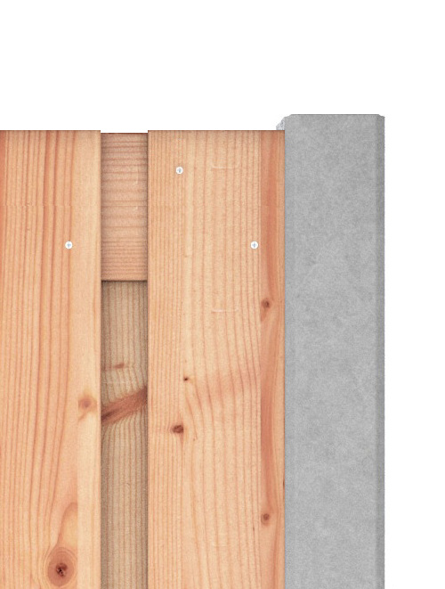 Red Class Wood hout beton schutting Duo Rots