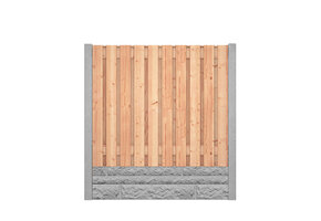 Red Class Wood hout beton schutting Duo Rots