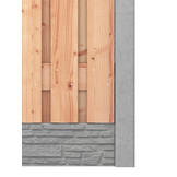 Red Class Wood hout beton schutting Duo Rustiek