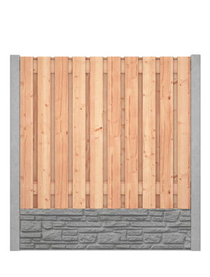 Red Class Wood hout beton schutting Duo Rustiek