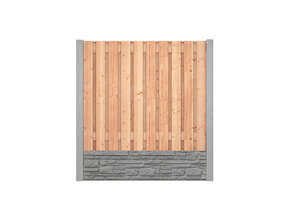 Red Class Wood hout beton schutting Duo Romaans