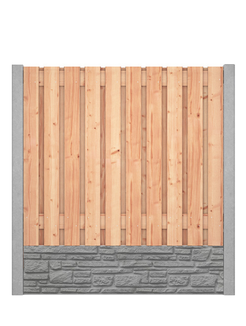 Red Class Wood hout beton schutting Duo Romaans