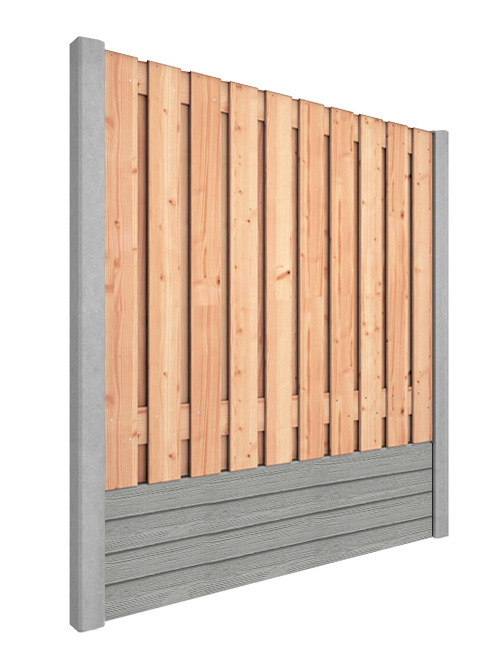 Red Class Wood hout beton schutting Duo Rabat Hout