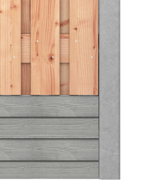 Red Class Wood hout beton schutting Duo Rabat Hout