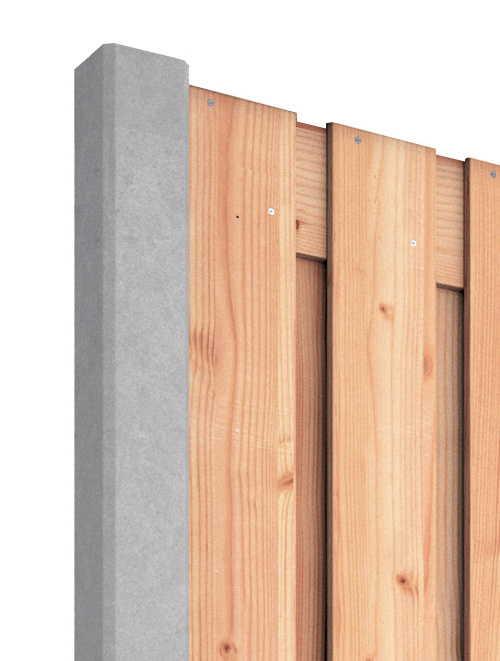 Red Class Wood hout beton schutting Duo Glad