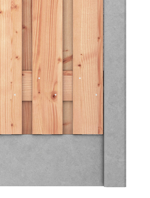 Red Class Wood hout beton schutting Duo Glad