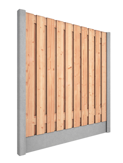 Red Class Wood hout beton schutting Duo Glad