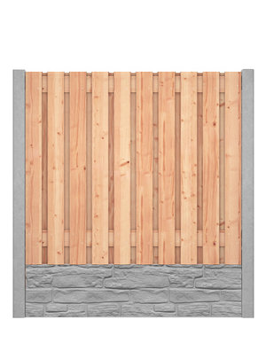 Red Class Wood hout beton schutting Duo Rock