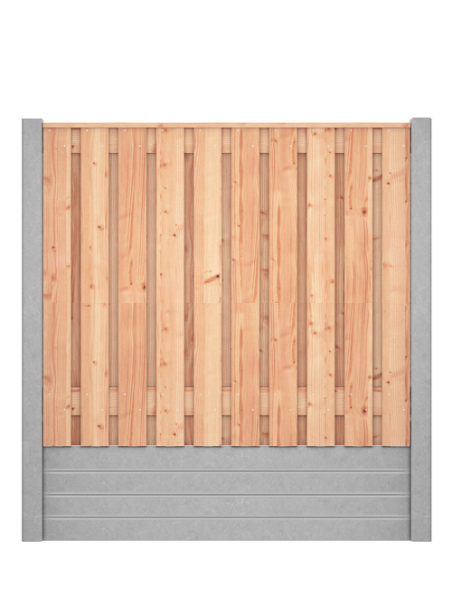 Red Class Wood hout beton schutting Duo Blokhut