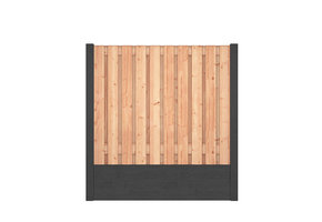 Red Class Wood hout beton schutting Duo Leisteen Antraciet
