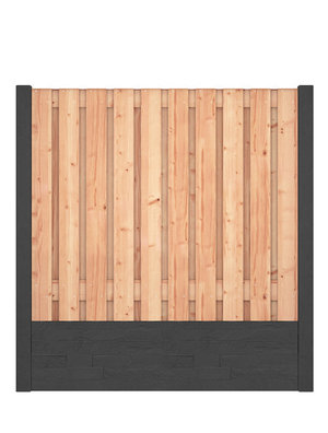 Red Class Wood hout beton schutting Duo Leisteen Antraciet