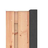 Red Class Wood hout beton schutting Duo Leisteen Antraciet