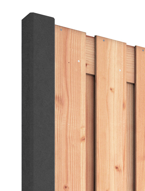 Red Class Wood hout beton schutting Duo Leisteen Antraciet