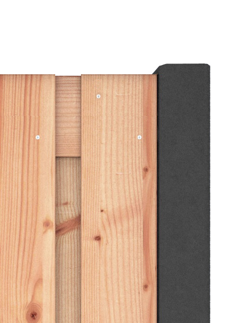 Red Class Wood hout beton schutting Duo Romaans Antraciet