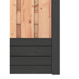 Red Class Wood hout beton schutting Duo Rabat Hout Antraciet