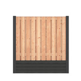 Red Class Wood hout beton schutting Duo Rabat Hout Antraciet