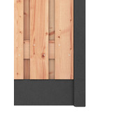 Red Class Wood  hout beton schutting Duo Glad Antraciet