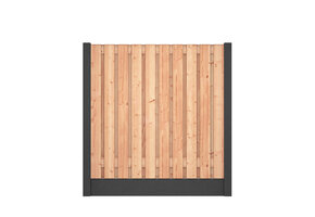 Red Class Wood  hout beton schutting Duo Glad Antraciet