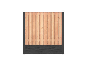 Red Class Wood hout beton schutting Duo Rock Antraciet