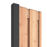 Red Class Wood hout beton schutting Duo Blokhut Antraciet