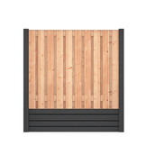 Red Class Wood hout beton schutting Duo Blokhut Antraciet