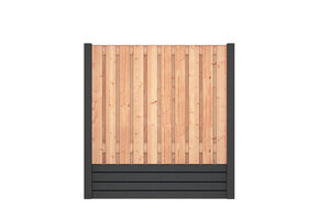 Red Class Wood hout beton schutting Duo Blokhut Antraciet