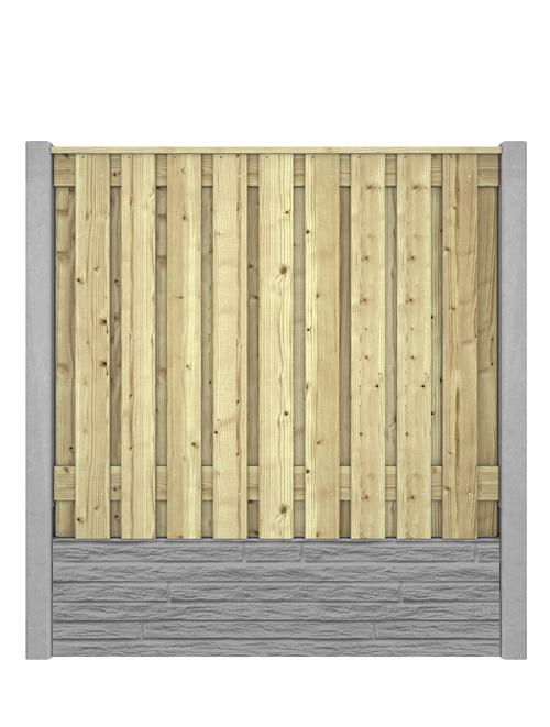 Hout beton schutting Slate