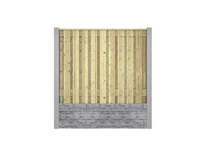 Hout beton schutting Casa Borsica