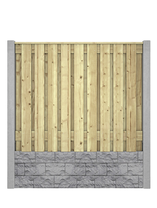 Hout beton schutting Casa Borsica