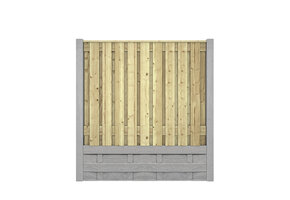 Hout beton schutting Vlecht