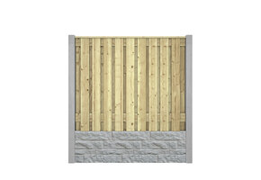 Hout beton schutting Fels