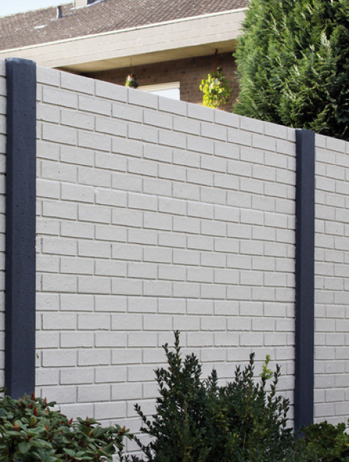 Beton schutting Steenmotief