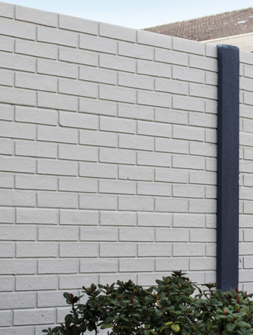 Beton schutting Steenmotief