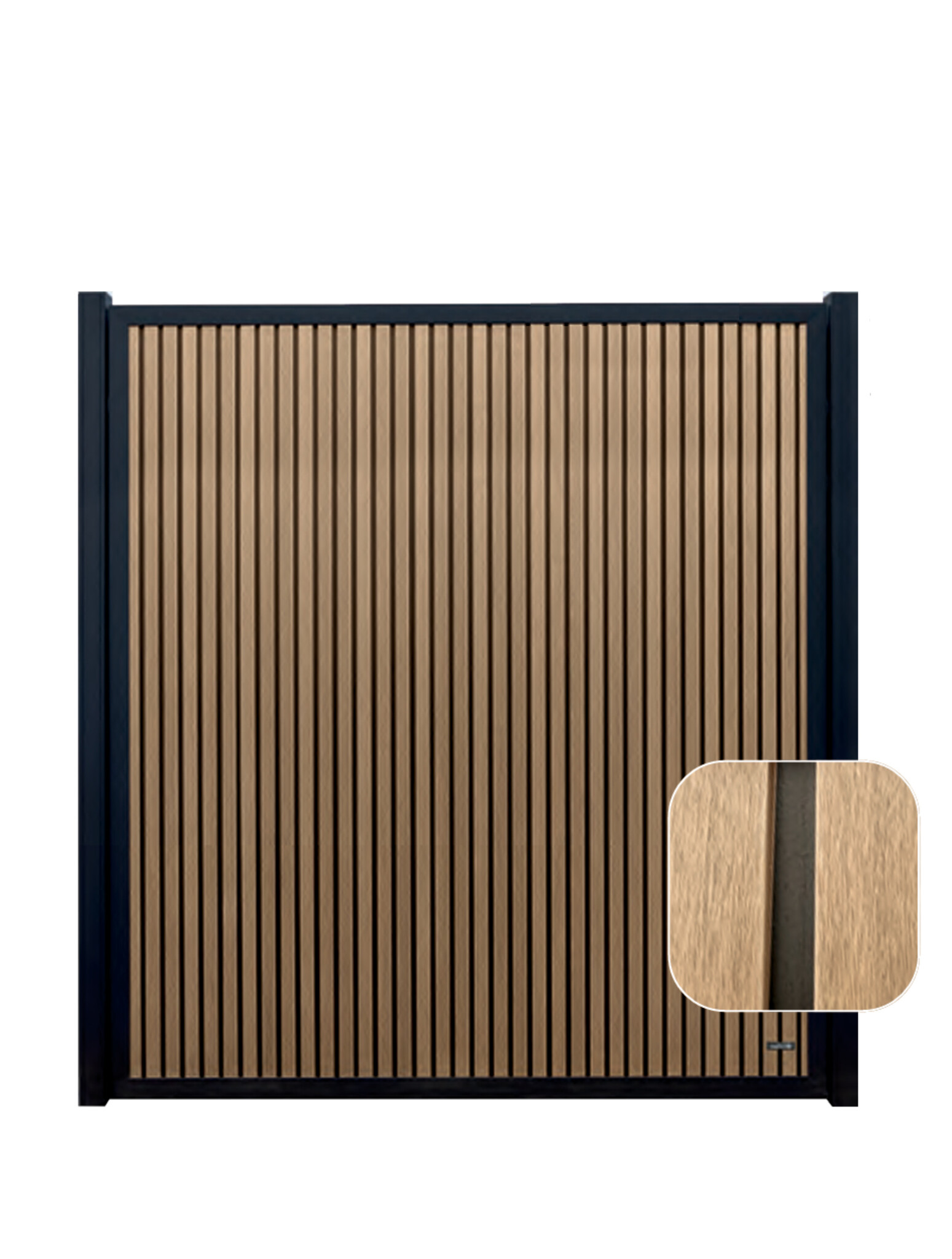 Composiet schutting - Dark Line Stripes Oak and Black Co-Ex