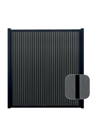 Composiet schutting - Dark Line Stripes Antraciet Co-Ex
